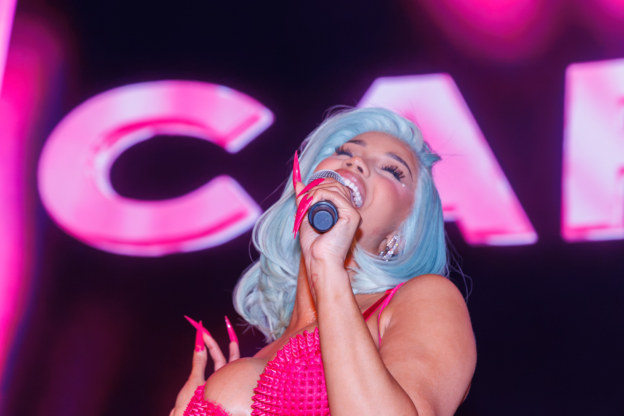 Cardi B performing live onstage at Pacha NYC in New York City