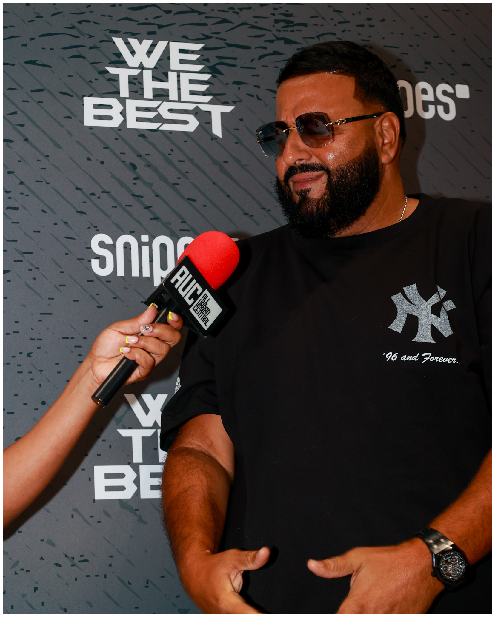 DJ Khaled at the SNIPES Pull Up Fresh campaign in Spanish Harlem
